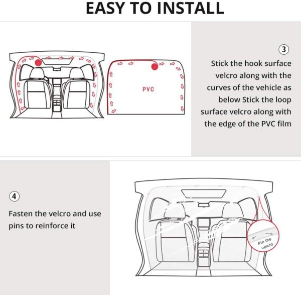 Car Taxi Isolation Film Plastic Anti-Fog Full Surround Protective Cover Net Cab Front and Rear Row PVC Film For car Cockpit