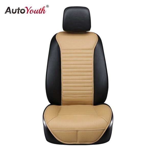 AUTOYOUTH PU leather Car Seat Cushion 1 PCS Breathable Universal Four Seasons Interior Front Seat Protector or Car Seat Cover