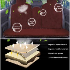 AUTOYOUTH Short Wool Car 2 Front Seat Covers Set Winter Warm Universal White Artificial fur Seat Cushion High quality super soft