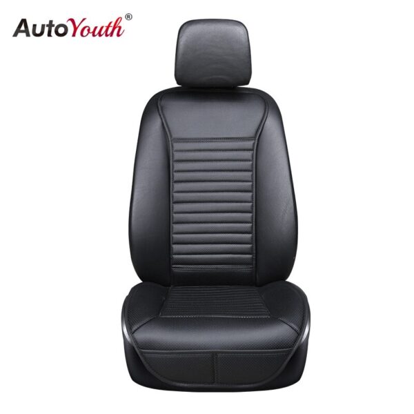 AUTOYOUTH PU leather Car Seat Cushion 1 PCS Breathable Universal Four Seasons Interior Front Seat Protector or Car Seat Cover