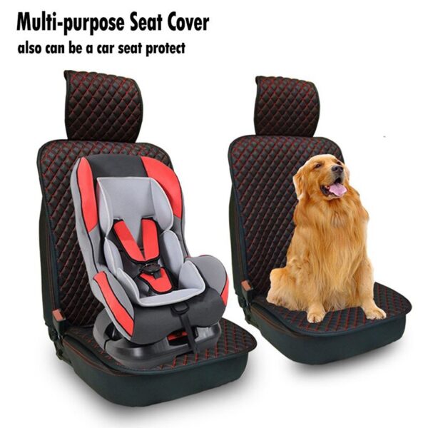 AUTOYOUTH Car Seat Cushion 1 PCS Universal Four Seasons PU Leather Car Interior Seat Cover Pad Mat Waterproof Suit for most cars