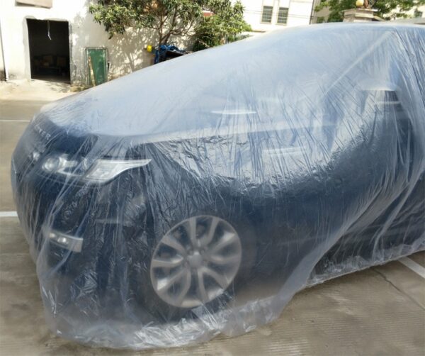 Car Disposable Car Cover Car Cover PE Transparent Plastic Dustproof Waterproof Winter Snow and Frozen General Car Clothing