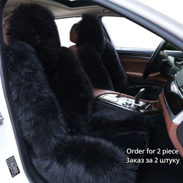 1PCS / 2PCS Car Wool Seat Cushion Universal Soft Plush Car Seat Cover 8 Colors Optional Interior Accessories