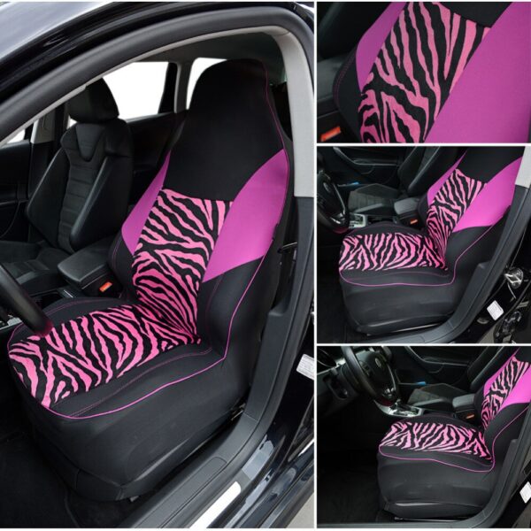 AUTOYOUTH Velvet Fabric Pink Zebra Car Seat Cover Universal Fits Most Car SUV Car Styling Interior Accessories Seat Cover