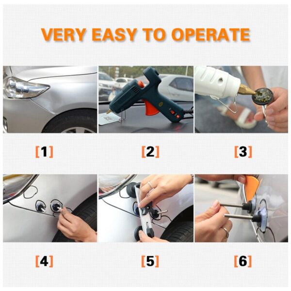 Paintless Dent Repair Tool kit Bridge Removal Puller 20W Hot Melt Glue Stick Glue Dent Tab Car Body Repair DIY Hand Tool