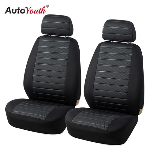 AUTOYOUTH 2PCS Car Seat Covers 5MM Foam Airbag Compatible 2017 New arrival Universal Fit Most Vans Minibus Separated Car Seat