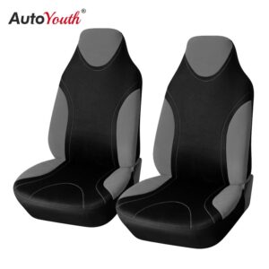 AUTOYOUTH Sports Style High Back Bucket Car Seat Cover 2PCS Fits Most Auto Interior Accessories Seat Covers 5 Colours