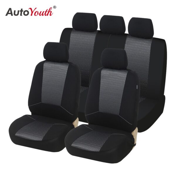AUTOYOUTH Car Seat Covers Universal Fit Jacquard +Polyester Fabric Automobiles Seat Cover Interior Accessories Seat Protector