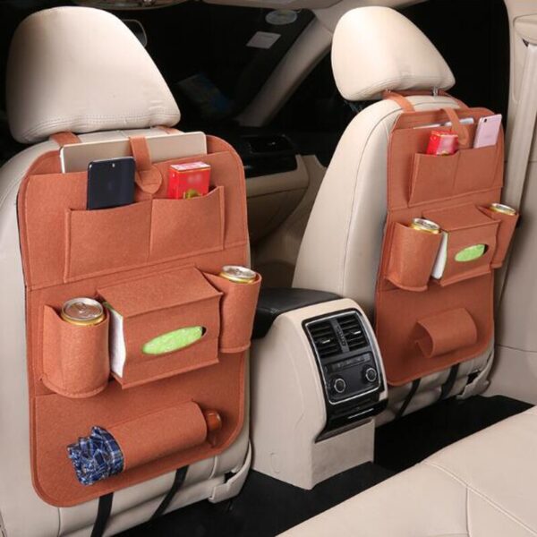 Car Interior Supplies Seat Back Storage Bag Seat Back Storage Bag Multi-function Car Storage Bag Felt Hanging Bag