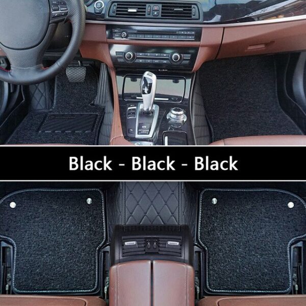 Custom 3D Car Foot Mats Luxury Leather Floor Mat for Peugeot 308 Sw Ford Focus 3 for Bmw X5 E53 for Ord Ranger
