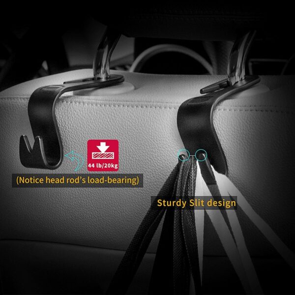 AUTOYOUTH 4Pack Car Vehicle Back Seat Headrest Organizer Hanger Storage Hook for Groceries Bag Handbag