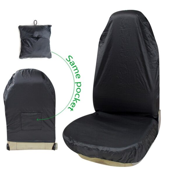 AUTOYOUTH Waterproof Car Seat Cover 2PCS Front Car Seat Protector With Organizer Bag Universal Car Interior Accessory