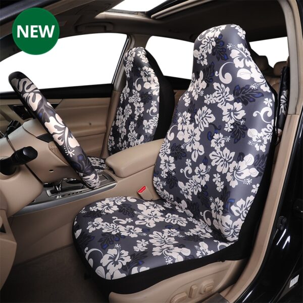 AUTOYOUTH High Back Bucket Car Seat Cover With Steering Wheel Cover Universal Fits Most Auto Interior Accessories Seat Covers