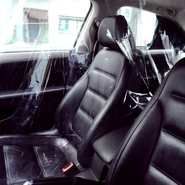 Car Taxi Isolation Film Plastic Anti-Fog Dust Anti-droplet Full Surround Protective Cover White For car Cockpit