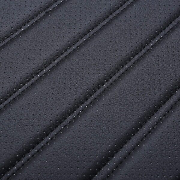 AUTOYOUTH Luxury PU Leather Car Seat Cushion Suit for Most Cars with slim Waistline Backrest 1PCS Black Car Seat Cover