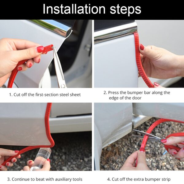 Car Door Anti-Collision Strip Paste Universal Type No-Stick Anti-Scratch And Anti-Scratch Protection Rubber Strip Decoration
