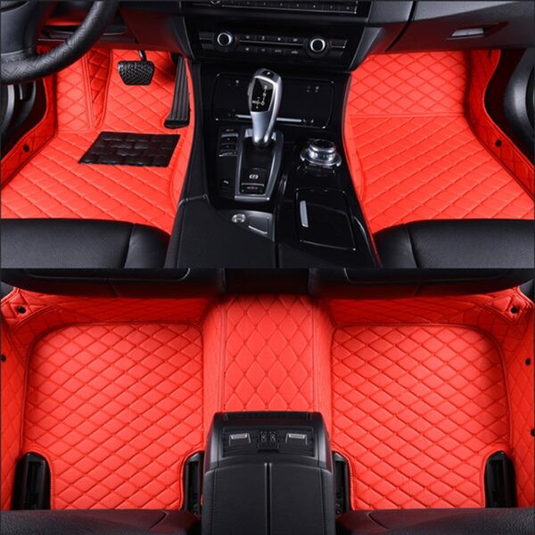 Custom Make Car Floor Mats Red for Land Cruiser 100 Polo Sedan Volkswagen Nissan Primera P12 Citroen C4