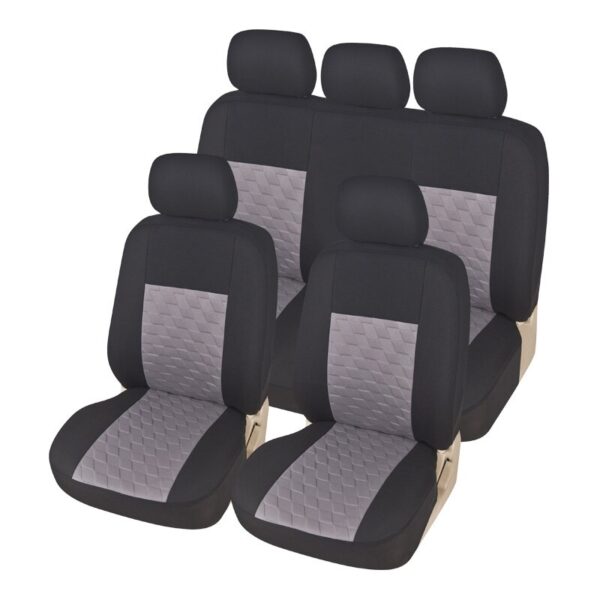 New High-Quality Fashion 9-PCS Seat Cover Unique Quadrilateral Pattern Protection Seat Multi-Color Optional For Most Seat Covers