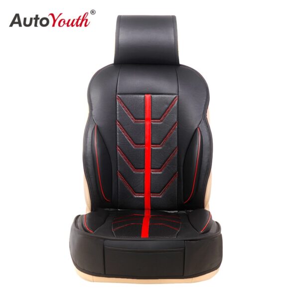 AUTOYOUTH 1PCS Car Seat Cushion PU Leather Covers Universal Cars Covers Set Cars Covers Protector Covers Car Seat Protector
