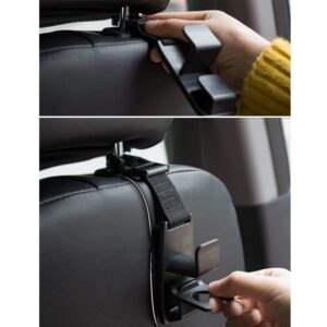 Purse Hanger Headrest Hook Holder for Car Seat Organizer, Behind Over the Seat Car Hooks-Magic Headrest Hooks for Car