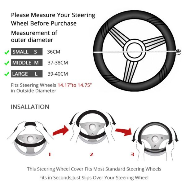 Four Seasons Car Steering Wheel Cover Breathable Steering Wheel Cover Universal 38 cm / 15 Inch 5 Colors Optional Car Interior