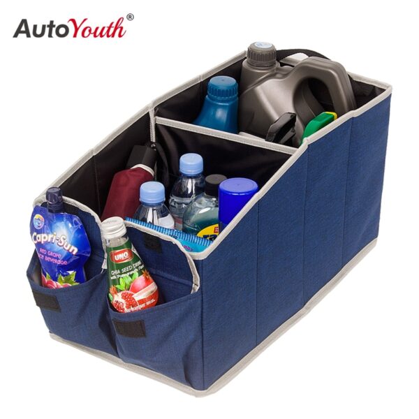 AUTOYOUTH Storage Box 600D Oxford Cloth Car Storage Box Luggage Foldable Multifunctional Storage Bag Cargo Container Bag