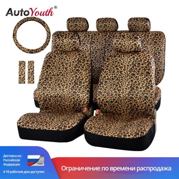 Car Seat Cover Luxury Leopard Print Universal