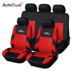 AUTOYOUTH Fashion Tire Track Detail Style Universal Car Seat Covers Fits Most Brand Vehicle Seat Cover Car Seat Protector 4color