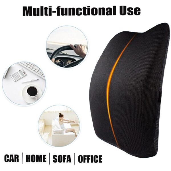 Lumbar Support Back Cushion,Back Pillow for Office Chair and Car Seat,Ergonomic Pillow Memory Foam Orthopedic Backrest for Couch