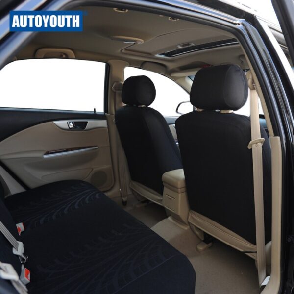 AUTOYOUTH Car Seat Cover Looped Fabric Universal Fit Most Vehicles Seats Covers Black Car Seat Protector Car Accessories
