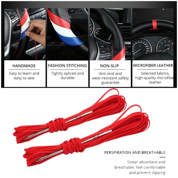 2020 New Steering Wheel Covers 3 Colors Soft Leather Fashion The Steering Wheel Cover Of Car Interior Accessories