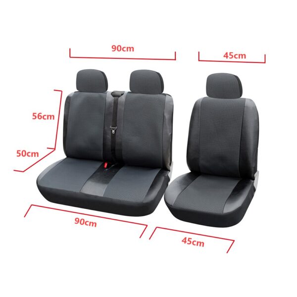 AUTOYOUTH 1+2 Seat Covers Car Seat Cover for Transporter/Van, Universal Fit with Artificial Leather,Truck Interior Accessories