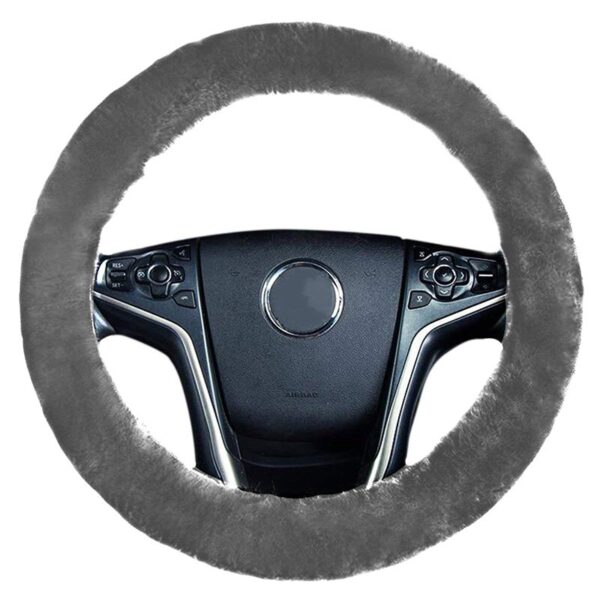 Car Steering Wheel Cover Pu Leather Universal Fit 37 to 38CM Sport Grip Honeycomb Design Breathable Antiskid Sporty Racing Style