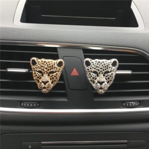 Fashion Leopard Head Outlet Vent Perfume Clip to Remove Odor Car Interior Creative Ornaments Car Perfume Air Freshener