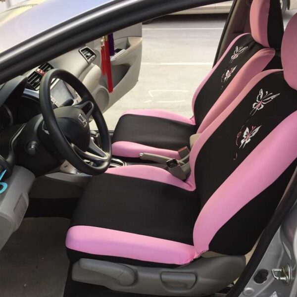 AUTOYOUTH New Arrival Pink Car Seat Covers Butterfly Embroidery Car-Styling Woman Seat Covers Automobiles Interior Accessories