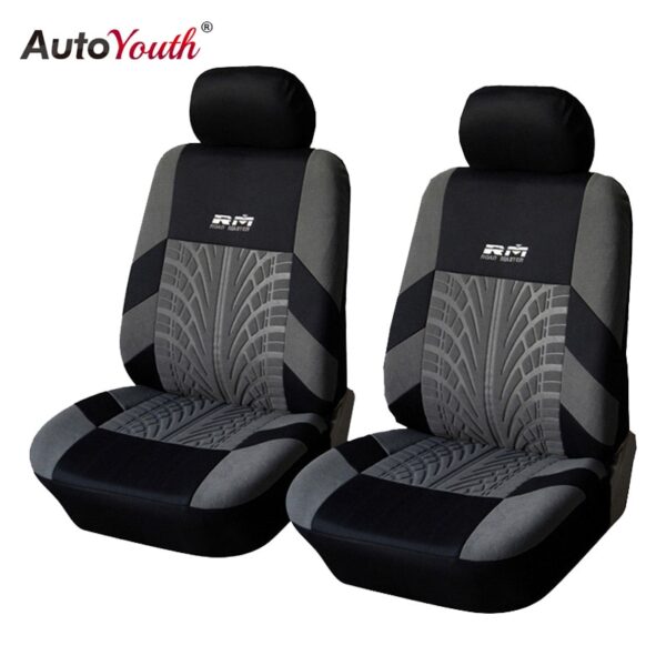 AUTOYOUTH New Style Embossed Polyester Car Seat Cover Universal Fit Most Seat Car Seat Protector Gray Car Interior Accessories