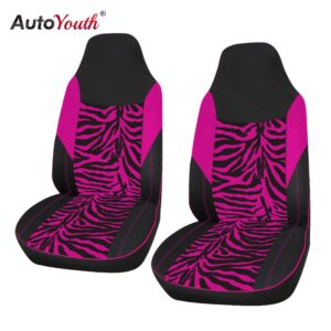 AUTOYOUTH Velvet Fabric Pink Zebra Car Seat Cover Universal Fits Most Car SUV Car Styling Interior Accessories Seat Cover