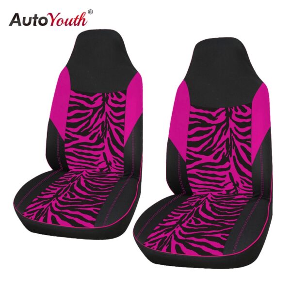 AUTOYOUTH Velvet Fabric Pink Zebra Car Seat Cover Universal Fits Most Car SUV Car Styling Interior Accessories Seat Cover