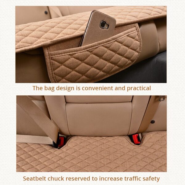 AUTOYOUTH Car Seat Covers Front/ Rear/ Full Set Choose Car Seat Cushion Linen Fabric Car Accessories Universal Size Anti-slip