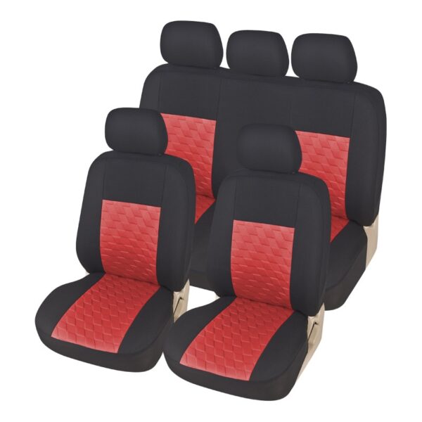 New High-Quality Fashion 9-PCS Seat Cover Unique Quadrilateral Pattern Protection Seat Multi-Color Optional For Most Seat Covers