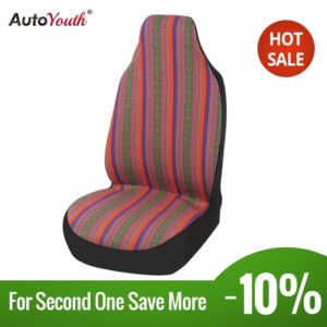 AUTOYOUTH Universal Bucket Seat Cover Colorful Baja Flavor Design Broad Compatibility Easy Fit With Vehicle,Suvs,Sedans,Vans