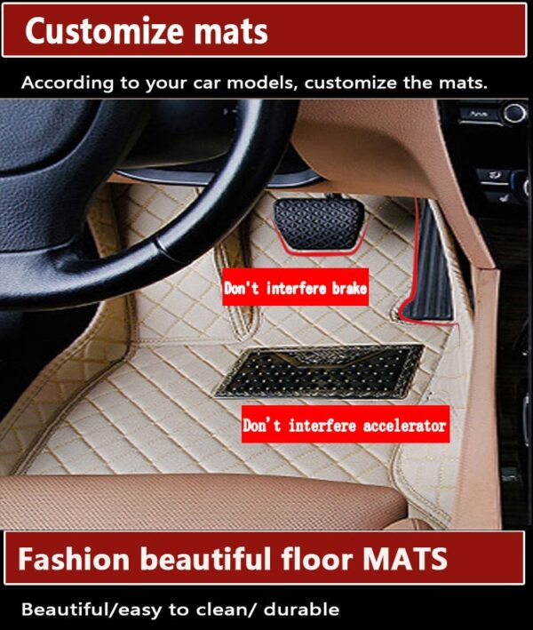 Custom Make Car Floor Mats Orange Red for kia seltos 2020 for infiniti qx60 for mercedes clase e for Mitsubishi