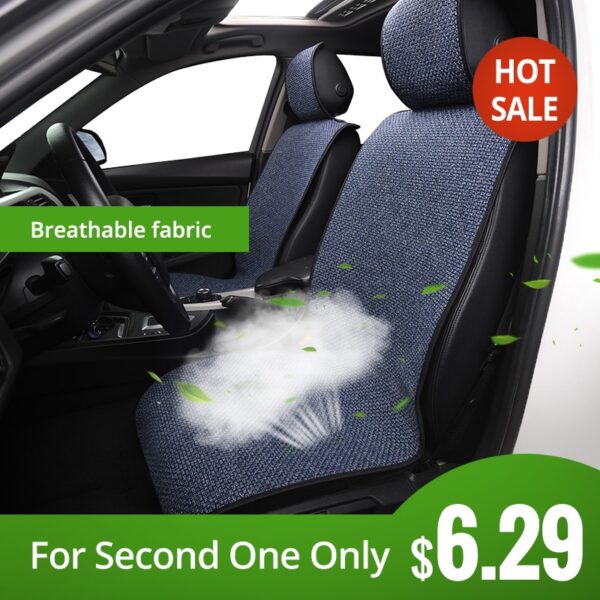 Car Seat Cover Linen Front Seat Cushion Breathable And Comfortable Auto Parts Suitable For All Models