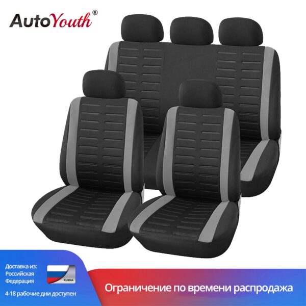 AUTOYOUTH 9PCS Full Set Of Universal Car Seat Cover 4 Colors Optional Car Seat Cover