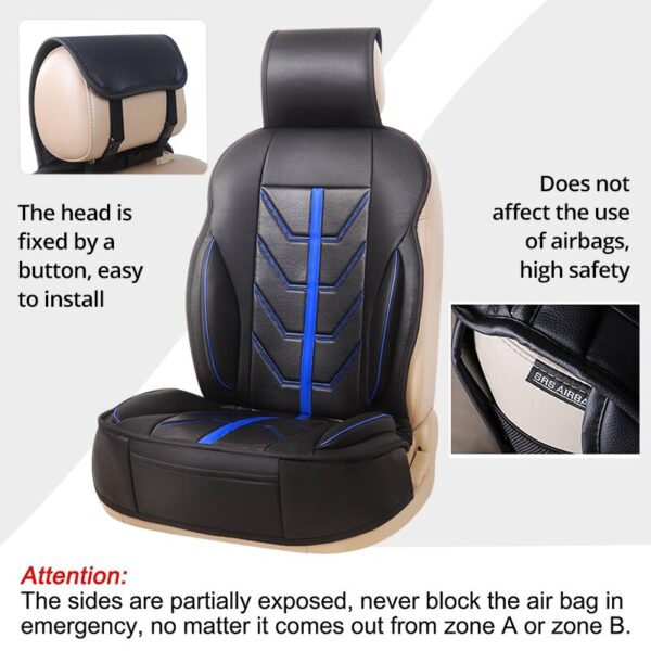 AUTOYOUTH 1PCS Car Seat Cushion PU Leather Covers Auto Cars Covers Protector Car Seat Cars Universal Protector Protector Auto