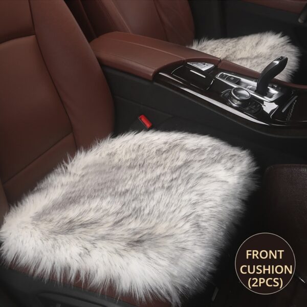 AUTOYOUTH Non-gloss Winter Plush Car Seat Cushion Single Cushion Universal Cushion Square Pad Warm Seat Cover Car Mat Cushion