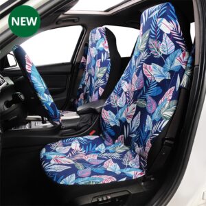 Car Seat Cover Colorful Pattern Breathable Protector Universal Fit Most Front Seat Cover Seat belt cover steering wheel cover