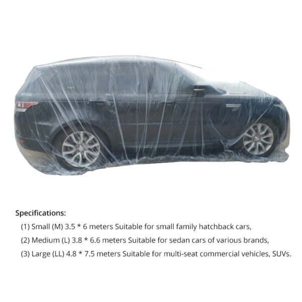 Car Disposable Car Cover Car Cover PE Transparent Plastic Dustproof Waterproof Winter Snow and Frozen General Car Clothing