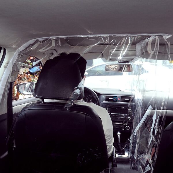 Car Taxi Isolation Film Plastic Anti-Fog Dust Anti-droplet Full Surround Protective Cover White For car Cockpit