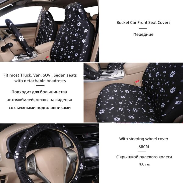 AUTOYOUTH Car Seat Covers Front Seats Unique shape Printing Bucket Seat Cover Protectors Universal Fit Most Cars